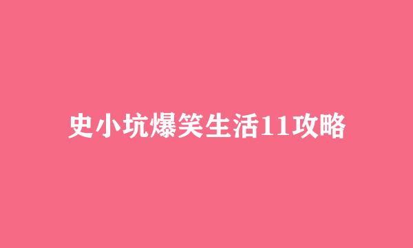 史小坑爆笑生活11攻略