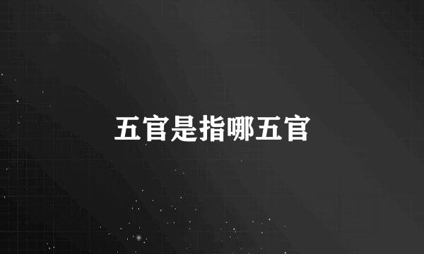 五官是指哪五官