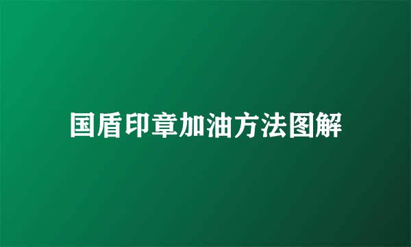 国盾印章加油方法图解