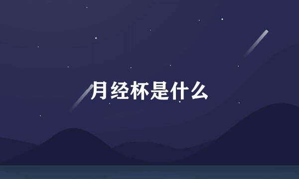 月经杯是什么