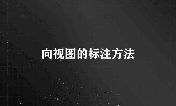 向视图的标注方法