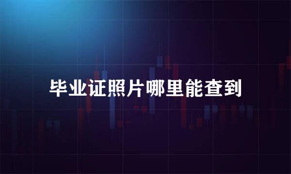毕业证照片哪里能查到