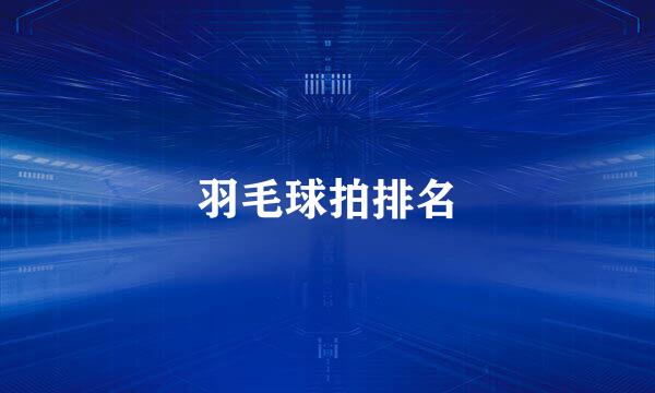 羽毛球拍排名