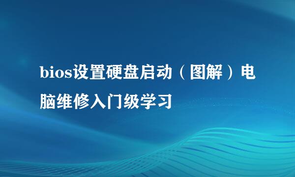 bios设置硬盘启动(图解)电脑维修入门级学习