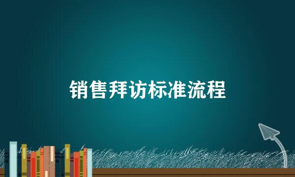 销售拜访标准流程
