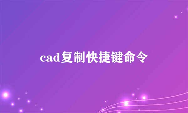 cad复制快捷键命令
