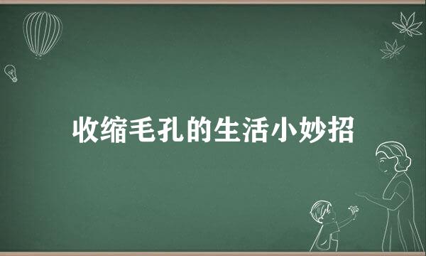 收缩毛孔的生活小妙招