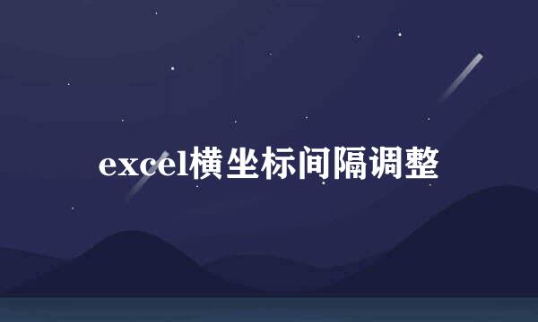 excel横坐标间隔调整