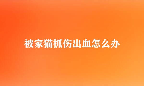 被家猫抓伤出血怎么办