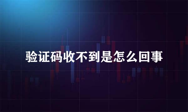 验证码收不到是怎么回事