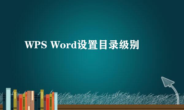WPS Word设置目录级别