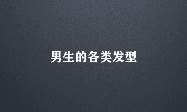男生的各类发型