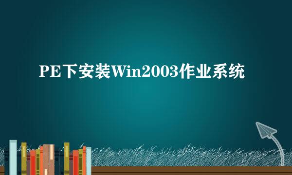 PE下安装Win2003作业系统