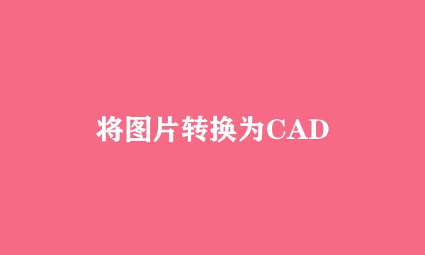 将图片转换为CAD
