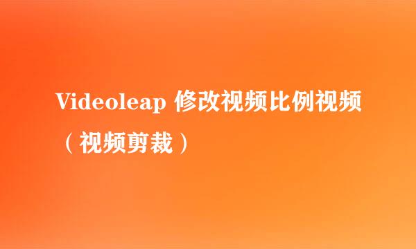 Videoleap 修改视频比例视频(视频剪裁)