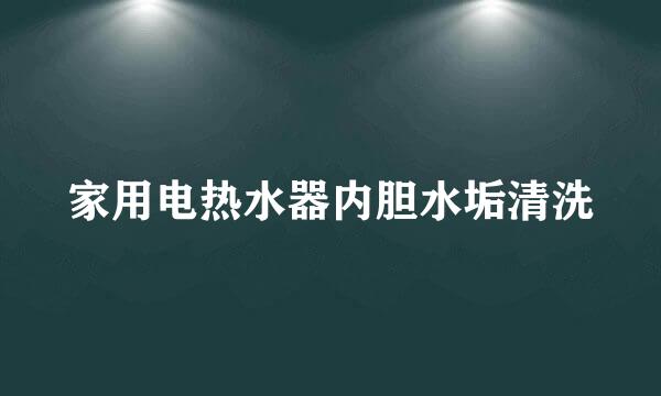 家用电热水器内胆水垢清洗