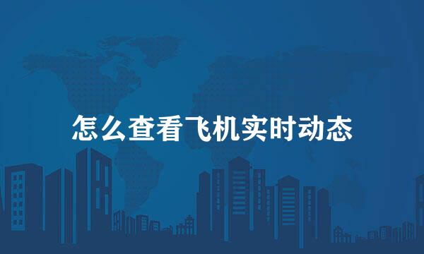 怎么查看飞机实时动态