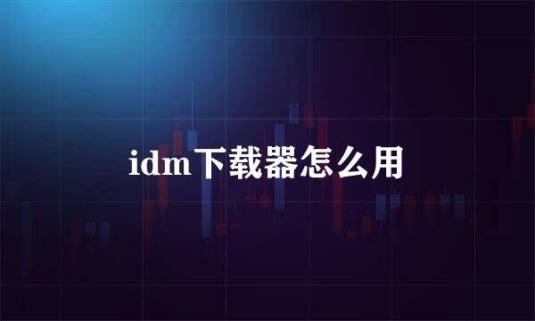 idm下载器怎么用
