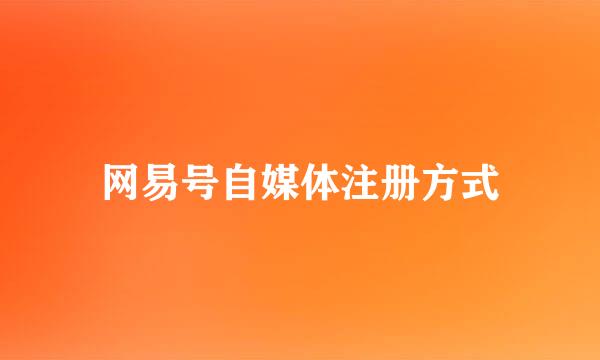 网易号自媒体注册方式