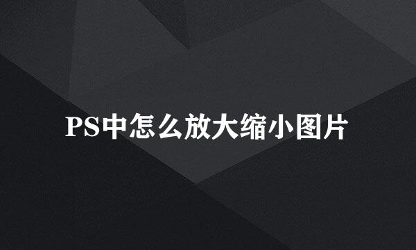 PS中怎么放大缩小图片