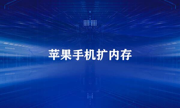 苹果手机扩内存