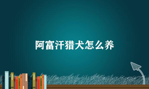 阿富汗猎犬怎么养