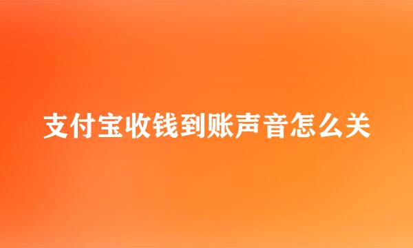 支付宝收钱到账声音怎么关