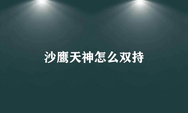 沙鹰天神怎么双持