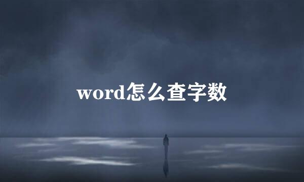 word怎么查字数