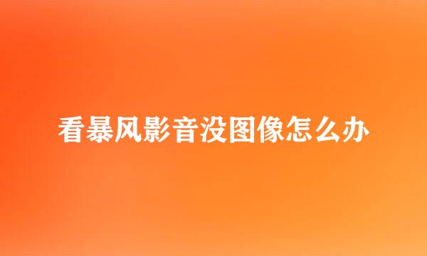 看暴风影音没图像怎么办