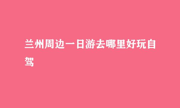 兰州周边一日游去哪里好玩自驾