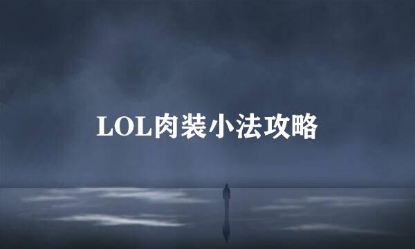 LOL肉装小法攻略