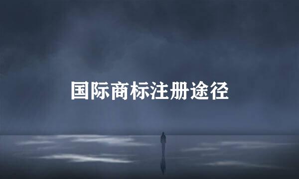 国际商标注册途径