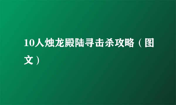 10人烛龙殿陆寻击杀攻略（图文）