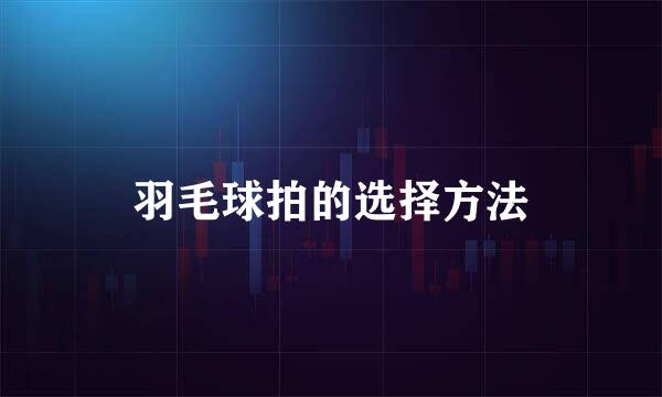 羽毛球拍的选择方法