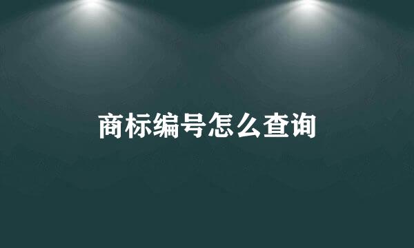 商标编号怎么查询