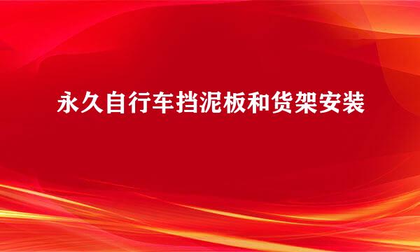 永久自行车挡泥板和货架安装