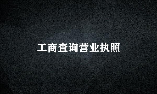 工商查询营业执照