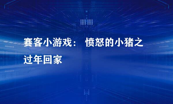 赛客小游戏: 愤怒的小猪之过年回家