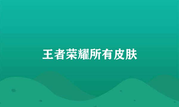 王者荣耀所有皮肤