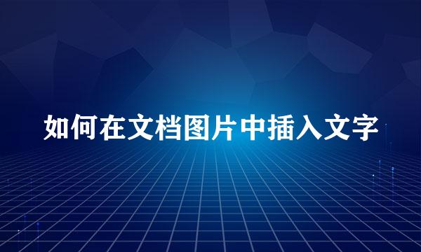 如何在文档图片中插入文字