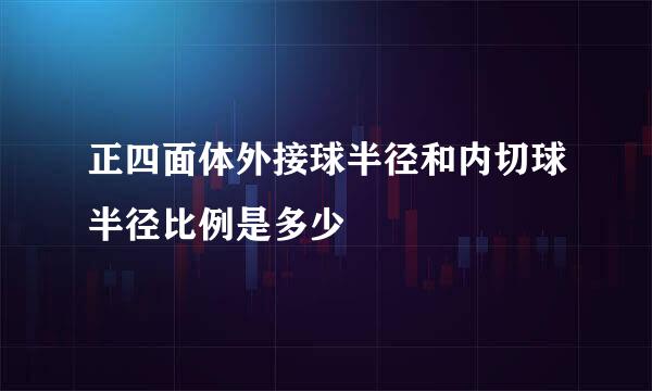 正四面体外接球半径和内切球半径比例是多少