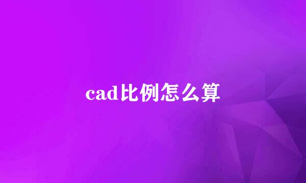 cad比例怎么算
