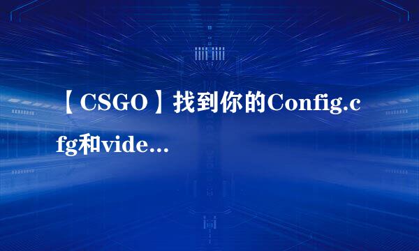 【CSGO】找到你的Config.cfg和video.txt