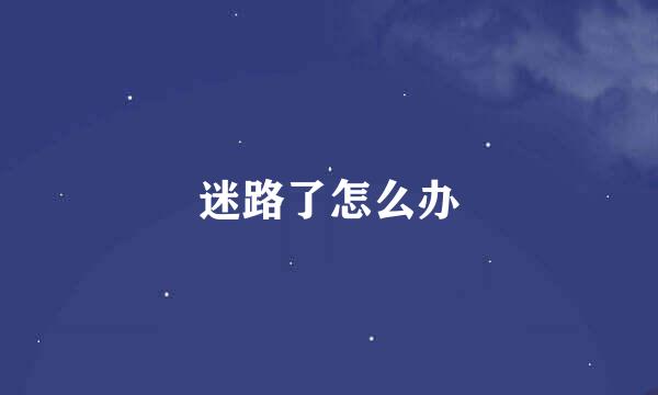 迷路了怎么办