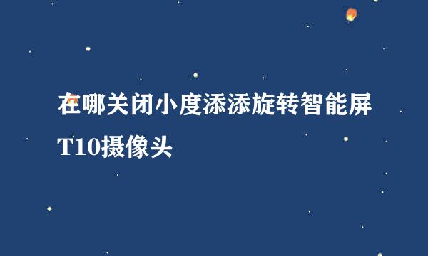 在哪关闭小度添添旋转智能屏T10摄像头