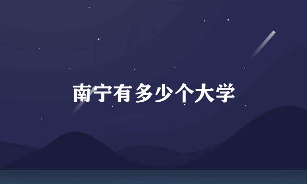 南宁有多少个大学