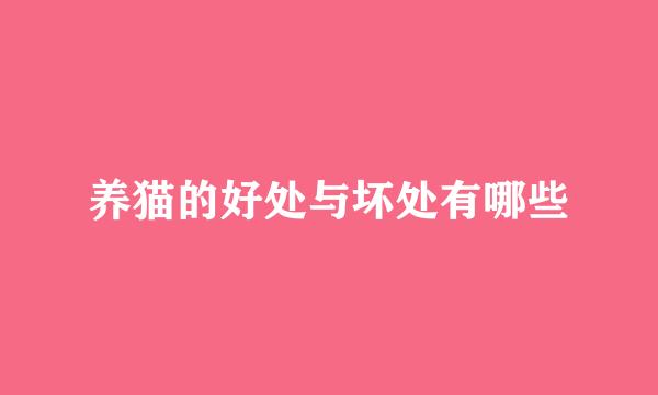 养猫的好处与坏处有哪些