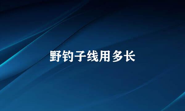 野钓子线用多长