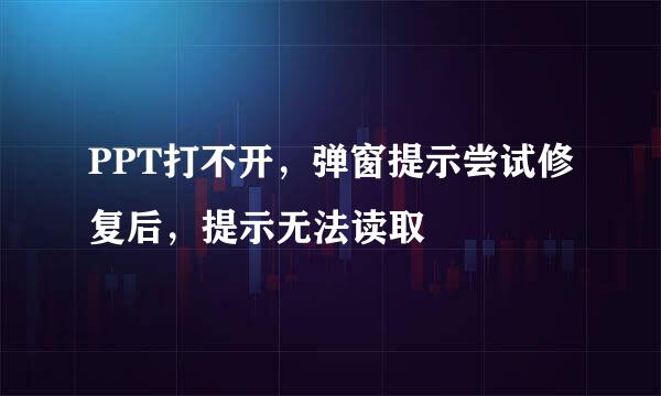 PPT打不开,弹窗提示尝试修复后,提示无法读取